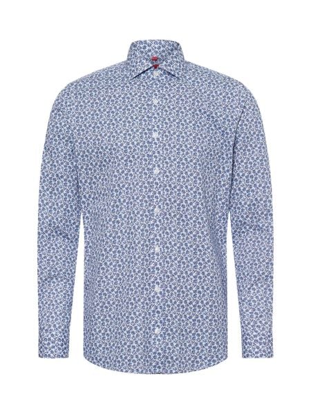 Finshley & Harding koszula biznesowa - Easy Care Mężczyźni Slim Fit Bawełna niebieski|biały, 40. Białe koszule męskie Finshley & Harding, m, bez wzorów, z bawełny, bez kołnierzyka, bez ramiączek. Za 179.95 zł.
