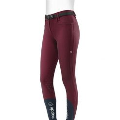 Damskie spodnie jeździeckie z lejem kolanowym Eqode Delma. Czerwone spodnie materiałowe damskie EQODE BY EQUILINE, bez wzorów. Za 602.95 zł.