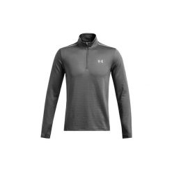 Bluza Under Armour Vanish Cw Half Zip. Szare bluzy sportowe męskie Under Armour, bez wzorów, z elastanu, bez kołnierzyka, bez ramiączek. Za 364.55 zł.