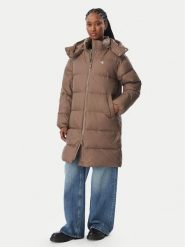 Calvin Klein Jeans Kurtka puchowa LV047H502G Beżowy ciemny Regular Fit. Brązowe kurtki damskie Calvin Klein Jeans, m, bez wzorów, z jeansu, bez kaptura. Za 1,299.00 zł.