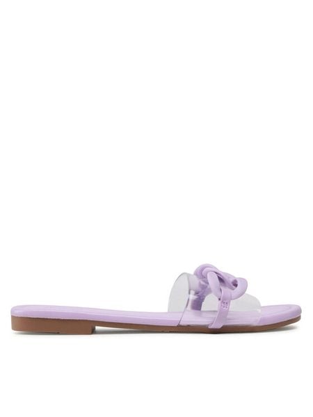 DeeZee Klapki LS5712-03 Fioletowy. Fioletowe klapki damskie DeeZee, bez wzorów, z syntetyku, bez obcasa. Za 61.99 zł.