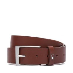 Pasek Tommy Hilfiger. Brązowe paski męskie Tommy Hilfiger, bez wzorów. Za 249.99 zł.