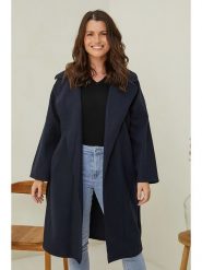 Curvy Lady Płaszcz przejściowy w kolorze granatowym rozmiar: 44/46. Niebieskie płaszcze damskie Curvy Lady, bez wzorów, klasyczne. Za 162.49 zł.