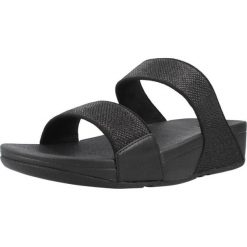 Sandały FITFLOP A4Y 001 Czarny. Czarne sandały damskie FIT FLOP, bez wzorów, z materiału, bez obcasa. Za 312.99 zł.