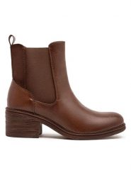 Foreverfolie Botki w kolorze jasnobrązowym rozmiar: 39. Brązowe botki damskie Foreverfolie, eleganckie, bez obcasa, bez zapięcia. Za 130.99 zł.