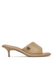 PINKO Klapki Tara 01 SD0277 P003 Beżowy. Brązowe klapki damskie Pinko, bez wzorów, ze skóry, bez obcasa. Za 1,199.00 zł.