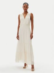 Haveone Sukienka letnia AFF-N005 Écru Loose Fit. Sukienki damskie Haveone, na lato, l, bez wzorów, z jedwabiu, bez kołnierzyka, bez ramiączek. Za 389.99 zł.