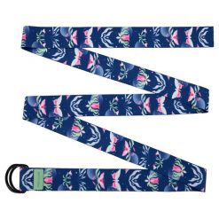 Pasek do ćwiczeń jogi Spokey The Bloom Belt. Czerwone paski męskie Spokey, bez wzorów, z materiału, eleganckie. Za 39.99 zł.