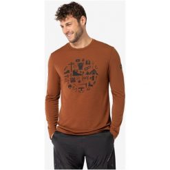 Koszulka z długim rękawem męska SUPER.NATURAL M Well Equipped. Brązowe koszulki męskie z długim rękawem Super.natural, m. Za 349.99 zł.