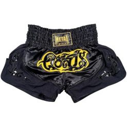 Spodenki do boksu tajskiego Metal Boxe Lumpunee. Czarne szorty damskie METAL BOXE, bez wzorów, sportowe. Za 192.50 zł.
