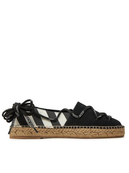 Off-White Espadryle OWIB002R21FAB0016110 Czarny. Czarne espadryle damskie OFF-WHITE, bez wzorów, z materiału, bez obcasa. Za 1,699.00 zł.
