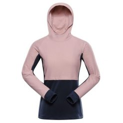 Bluza damska sportowa szybkoschnąca z kapturem Alpine Pro Feza. Czerwone bluzy z nadrukiem damskie Alpine Pro, l, z elastanu. Za 359.00 zł.