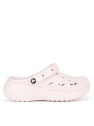Crocs Klapki WB-BAYA PLATFORM CLOG 208186-6PI Różowy. Czerwone klapki damskie Crocs, bez wzorów, z materiału, bez obcasa. Za 249.99 zł.