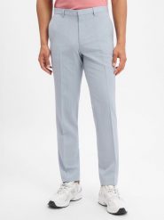 HUGO spodnie z zestawu modułowego z domieszką wełny owczej Mężczyźni Super Slim Fit niebieski, 48. Niebieskie spodnie wizytowe męskie Hugo, z wełny. Za 499.95 zł.