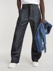 G-Star Spodnie - Loose fit - w kolorze antracytowym rozmiar: W31/L34. Czarne spodnie materiałowe męskie G-Star, bez wzorów, z materiału, retro. Za 228.38 zł.