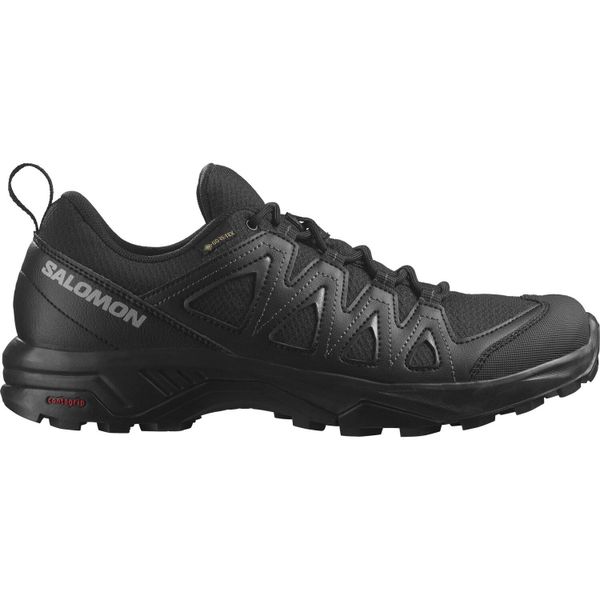 Buty męskie sportowe wodoodporne Salomon X BRAZE GTX. Czarne buty sportowe na co dzień męskie Salomon, bez zapięcia, trekkingowe. W wyprzedaży za 469.00 zł.