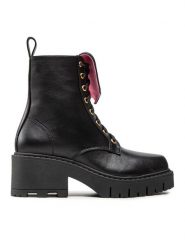 Chiara Ferragni Trzewiki CF3044-001 Czarny. Czarne botki damskie Chiara Ferragni, ze skóry, bez obcasa, na słupku, bez zapięcia. Za 1,359.00 zł.