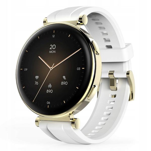 Hama Fit Watch 7000 Smartwatch AMOLED Zegarek Sportowy Różowe Złoto. Białe, cyfrowe zegarki damskie Hama, plastikowe. Za 203.45 zł.