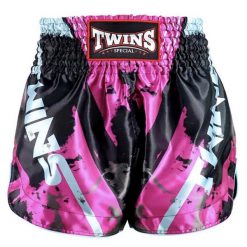 Szorty do boksu tajskiego Twins Special TTBL. Czarne szorty damskie TWINS, bez wzorów, z materiału, retro. Za 338.50 zł.