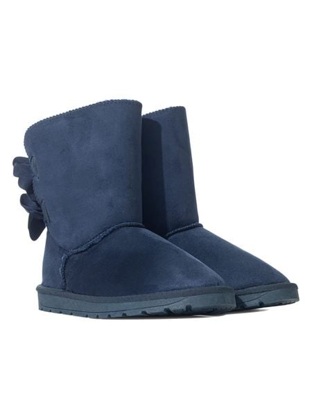 ISLAND BOOT Botki zimowe "Bowie" w kolorze niebieskim rozmiar: 37. Niebieskie botki damskie Island Boot, na zimę, bez obcasa, bez zapięcia. Za 126.15 zł.