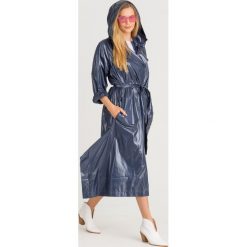 PŁASZCZ KEY Sportmax Code. Niebieskie płaszcze damskie Sportmax Code, z aplikacjami, z materiału, klasyczne. Za 803.40 zł.