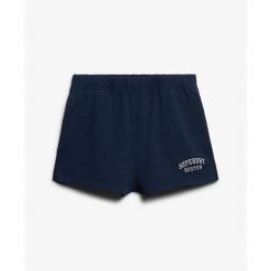 Szorty z motywem sportowym essentials dla kobiet Superdry. Niebieskie spodenki sportowe damskie Superdry. Za 135.70 zł.
