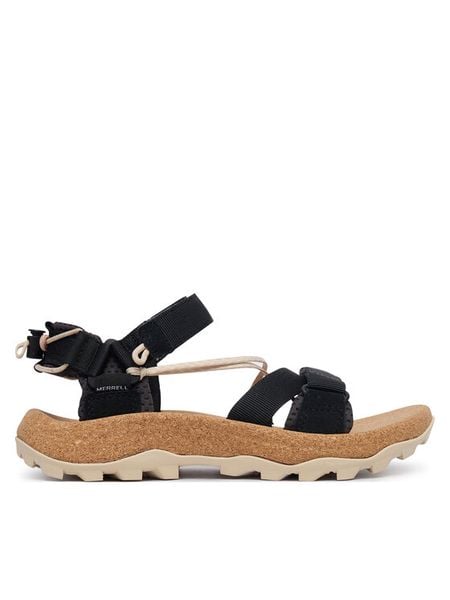 Merrell Sandały Speed Fusion Sport Rmx J008132 Czarny. Czarne sandały damskie MERRELL, bez wzorów, z materiału, bez obcasa, na płaskiej podeszwie. Za 399.99 zł.