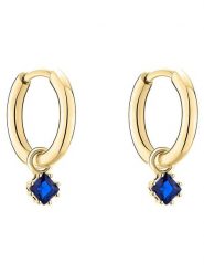 Tamaris Kolczyki-kreole z zawieszkami rozmiar: onesize. Niebieskie kolczyki damskie Tamaris, z cyrkonią, ze stali. Za 86.99 zł.