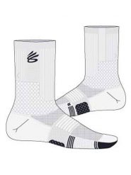 Under Armour Skarpety sportowe "Playmaker" w kolorze białym rozmiar: XL. Białe skarpetki męskie Under Armour, bez wzorów, z materiału. Za 49.99 zł.