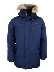 Peak Mountain Parka puchowa "Cogan" w kolorze granatowym rozmiar: M. Niebieskie parki męskie Peak Mountain, na zimę, m, bez wzorów, z bawełny. Za 630.99 zł.