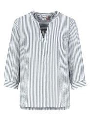 Sublevel Bluzka w kolorze biało-granatowym rozmiar: XL. Białe bluzki damskie Sublevel, xl, bez wzorów, z bawełny, bez kołnierzyka, bez ramiączek. Za 82.99 zł.