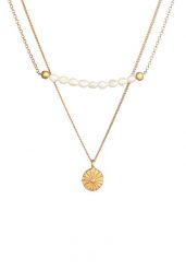 Elli PREMIUM Damskiwarstwowy moneta Boho z perły hodowlana słodkowodna, srebro 925 Sterling Silver Naszyjniki 1 ct. Szare naszyjniki damskie Elli PREMIUM, pozłacane. Za 283.89 zł.