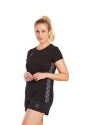 Damska koszulka Erima Essential Team. Czarne t-shirty damskie Erima, bez wzorów, z bawełny, bez kołnierzyka. Za 125.00 zł.