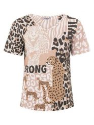 Zwillingsherz Koszulka "Leo Strong" w kolorze beżowym rozmiar: M. Brązowe bluzki damskie Zwillingsherz, m, bez wzorów, bez kołnierzyka. Za 82.99 zł.