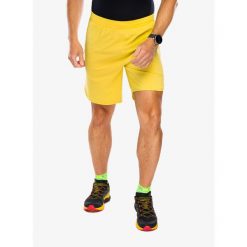 Spodenki do biegania męskie La Sportiva Sudden Short. Żółte szorty męskie La Sportiva, bez kołnierzyka. Za 203.99 zł.