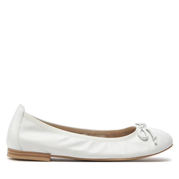 Baleriny Caprice. Białe baleriny damskie Caprice, bez wzorów, bez obcasa. Za 159.99 zł.