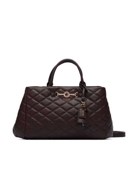 Guess Torebka Frances HWQG22 41060 Brązowy ciemny. Brązowe torebki klasyczne damskie Guess, z aplikacjami, ze skóry, bez dodatków. Za 674.99 zł.