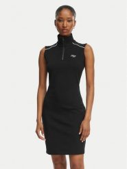 HUGO Sukienka codzienna Nuzippo 50558614 Czarny Extra Slim Fit. Czarne sukienki damskie Hugo, na co dzień, xxl, bez wzorów, z bawełny, bez kołnierzyka, bez ramiączek, proste. Za 449.99 zł.