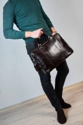 Torba na Laptopa Brødrene R01 Ciemny Brąz. Torby na laptopa damskie bez wzorów, ze skóry. Za 435.99 zł.