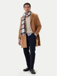 Tommy Hilfiger Płaszcz wełniany MW0MW40768 Brązowy Regular Fit. Brązowe płaszcze męskie Tommy Hilfiger, na zimę, m, bez wzorów, z wełny. Za 1,199.00 zł.