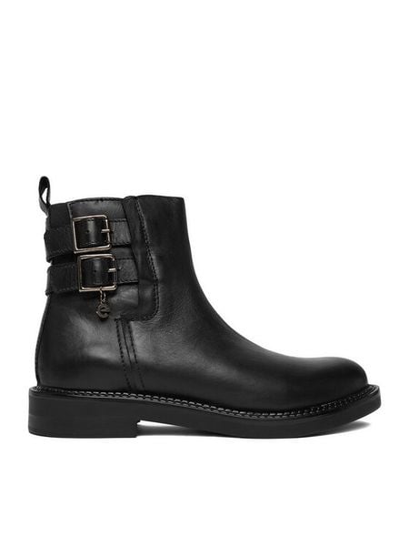 MEXX Botki CEO-MX/042C-WI16 Czarny. Czarne botki damskie Mexx, ze skóry, bez obcasa, na płaskiej podeszwie, bez zapięcia. Za 239.99 zł.