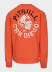 Bluza męska Pitbull DOG SD. Czerwone bluzy bez kaptura męskie PITBULL, l, z bawełny. Za 159.99 zł.