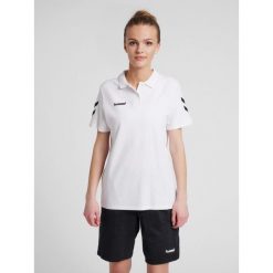 Koszulka tenisowa polo damska Hummel Go Cotton Polo Woman. Białe bluzki sportowe damskie HUMMEL, l, z bawełny, bez kołnierzyka, bez ramiączek. Za 53.20 zł.