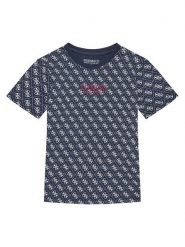 Guess T-Shirt L5YI19 K8HM4 Granatowy Regular Fit. Niebieskie t-shirty chłopięce Guess, z aplikacjami, z bawełny, bez ramiączek. Za 79.99 zł.