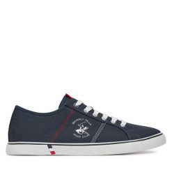 Tenisówki Beverly Hills Polo Club. Niebieskie trampki i tenisówki męskie Beverly Hills Polo Club, bez wzorów, bez zapięcia. Za 149.99 zł.