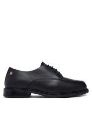 Tommy Hilfiger Oxfordy Classoc Leather Derby FW0FW09487 Czarny. Czarne półbuty damskie Tommy Hilfiger, bez wzorów, ze skóry, bez obcasa. Za 649.99 zł.