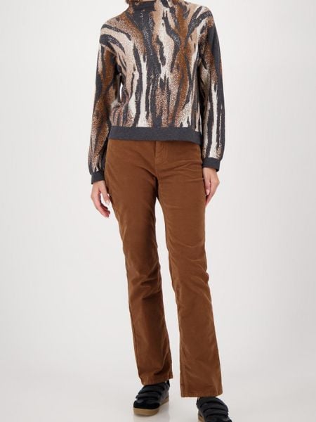 Monari Damski sweter z cienkiej dzianiny - Ciao Bella Kobiety drobna dzianina brązowy|szary|beżowy wzorzysty, 38. Brązowe swetry klasyczne damskie Monari, z dzianiny, bez kołnierzyka. Za 649.95 zł.