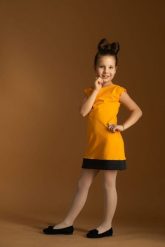 Sukienka dziewczęca mandarynkowa. Szare sukienki niemowlęce Hultaj Polski, na lato, bez wzorów, z bawełny, bez ramiączek. Za 129.00 zł.