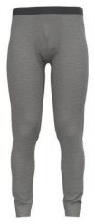 Legginsy męskie Odlo BL BOTTOM long MERINO. Szare spodnie sportowe męskie Odlo, z materiału. Za 366.50 zł.