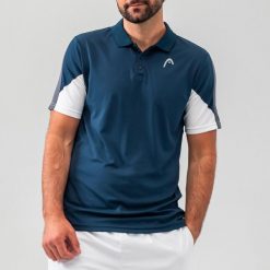 Koszulka polo męska CLUB 22 Tech. Czarne koszulki polo męskie HEAD, m, bez wzorów, z materiału, bez ramiączek. Za 159.99 zł.